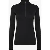 Icebreaker - Women's 300 MerinoFine Polar L/S Half Zip - Ropa interior merino size L, negro