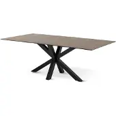 Pillovely Mesa de comedor Oryss Taupe cálido