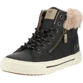 Mustang Botines con cordones 'Kalua' piel / negro