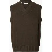 Selected Algodón Chaleco De Punto Hombres Marrón M