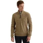 Vanguard Jersey 'Pullover in a wool blend with half-zip' blanco