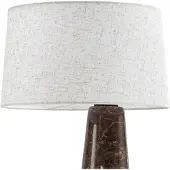 LUCANDE Lámpara de mesa Peyton, marrón veteado/beige, 48 cm