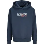 Jack & Jones Kids Junior Sudadera 'JJJade' azul oscuro / arándano / blanco