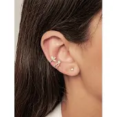 Hey Happiness Pendientes 'Blossom and Gem Ear Cuff' plata