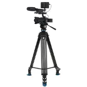 Benro Trípode de vídeo con cabeza de vídeo KH26PC