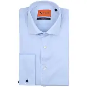 Suitable Camisa Elegante Puño Doble Azul talla