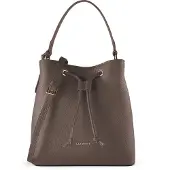 Lazarotti Bolso bucket de piel de Bolonia, 25 cm gris