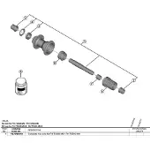 Shimano Eje Del Buje Fh-tc500-ms/fh-tc500-hm
