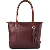 Harbour 2nd Lucia Bolsa de hombro Piel natural 38 cm rojo