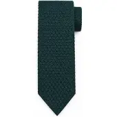 Suitable Corbata Knitted Lana oscuro Verde Verde oscuro