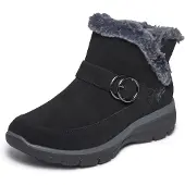 SKECHERS Botines gris / negro