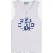 Scotch & Soda Pointelle Jersey Artwork Tank Bright White Talla: M | Camisetas de Seda Outlet | Mujer | Blanco