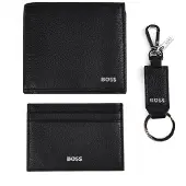 BOSS GB Cartera Piel natural 11 cm Caja de regalo negro