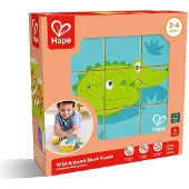 Hape Puzzle Wild Wooden Blocks 9 Piezas