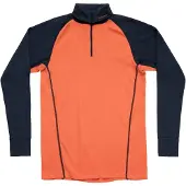 Devold of Norway - Ropa interior térmica - Duo Active Merino 205 Z.Neck M Brick de Lana - Talla S - Naranja