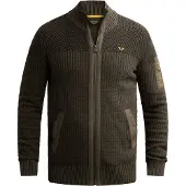 PME Legend Cárdigan Multiestructura Cremallera Beluga Verde oscuro Verde talla