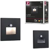 Paulmann Aplique empotrable LED Edge Quadro, negro, 8 cm