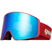 Quiksilver - Máscaras de esquí - Storm MG Oxblood Red/Clux ML Blue S3 de Silicona - Rojo