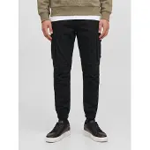 Jack & jones JJ (MAIN)Pantalones Cargo Corte RelaxedMNegro
