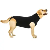 Suitical Traje de recuperación para perros, talla XL, color negro