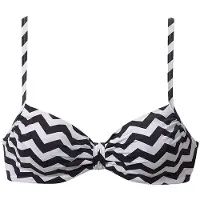 LASCANA Top de bikini 'Grace' negro / blanco