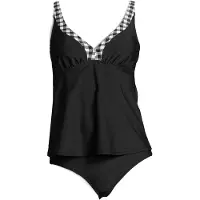 LASCANA Tankini gris / negro / blanco