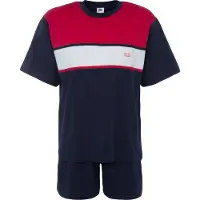H.I.S. Pijama corto navy / rojo / blanco