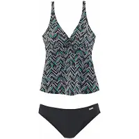 LASCANA Tankini negro / blanco
