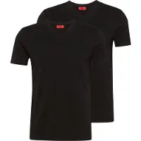 HUGO para hombre. 50325417 Pack 2 Camisetas Cuello Pico negro (S), Casual, Algodón, Manga corta, Sostenible, outlet 2026.