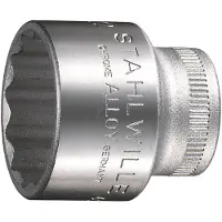 Stahlwille , juego de llaves de vaso de 3/8", tamaño 7/8", modelo 02410044. Longitud: 35 mm