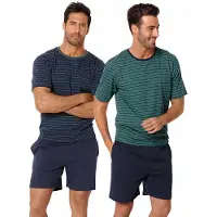 Le jogger Pijama corto azul / verde