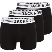 Jack & Jones Calzoncillo boxer 'Sense' gris claro / negro / blanco