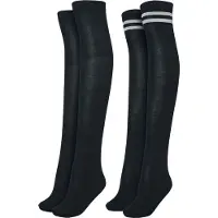 Urban Classics Calcetines sobre la rodilla gris / negro