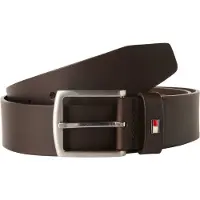Tommy Hilfiger Cinturón 'New Denton' navy / marrón oscuro / rojo fuego / blanco