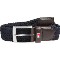 Tommy Hilfiger Cinturón 'New Adan' azul oscuro / marrón oscuro