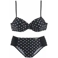 LASCANA Bikini negro / blanco