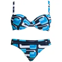 Kangaroos Bikini azul cielo / negro / blanco