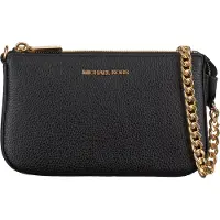Michael Kors para mujer. 32F7GFDW6L Bolso de piel con cadena negro (OSFA), Casual, outlet 2026.