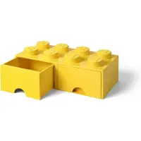 LEGO Ladrillo de 8 Espigas con Cajón (amarillo)