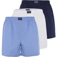Ralph Lauren para hombre. 714610864001 Set 3 bóxers de algodón azul, marino, blanco (XL), Homewear, outlet 2026.
