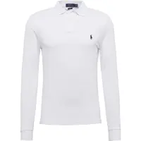 Ralph Lauren para hombre. 710681126001 Polo de piqué Slim Fit de manga larga blanco (S), Casual, Algodón, outlet 2026