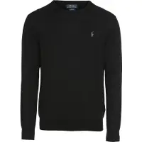 Ralph Lauren para hombre. 710684957008 Jersey de algodón Slim Fit negro (L), Casual, Clásico, outlet 2026.