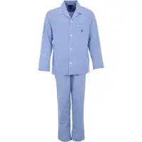 Ralph Lauren para hombre. 714514095001 Pijama largo en popelina con cuadros de vichy azul (XXL), Homewear, Algodón, Manga larga, Polo R