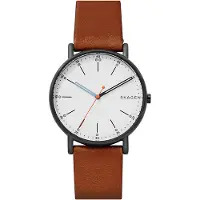 Skagen Reloj analógico 'Signatur' marrón claro / blanco
