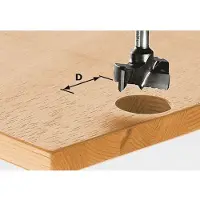 Festool Broca para bisagras , vástago de acero rápido de 8 mm, modelo S8, diámetro de 20 mm | 491072