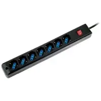 Atlantis Land P011-SL3007-B, 7 tomas de corriente AC, 16 A, 2500 W, color , 1,5 m