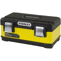 Stanley Caja de herramientas Black & Decker, 49,7 x 29,3 x 22,2 cm, de metal y plástico, con asa para transporte, capacidad para más de 3/4 de su longitud. Marca: - Modelo: 1-95-612