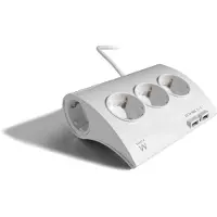 Ewent EW3935 Regleta 5 Schuko + 2 usb 2.1A
