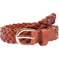 Pieces Cinturón Avery Leather Braided Slim