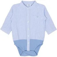 Hust & Claire Pijama entero/body 'Bertil' azul claro / blanco